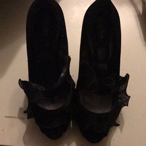 Charles by Charles David Black peep toe heels